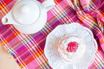 Bakery, biscuits, cookies concept. Delicious tasty homemade food and pastry 
