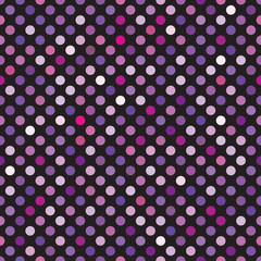 Seamless blue, purple, fuchsia, violet and pink dot pattern background