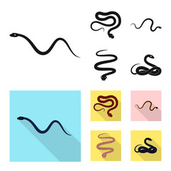 Vector illustration of mammal and danger icon. Collection of mammal and medicine stock vector illustration.