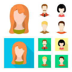 Vector design of professional and photo icon. Set of professional and profile stock vector illustration.