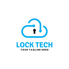 Cloud Data Security Key Technology Logo Vector Graphic Design