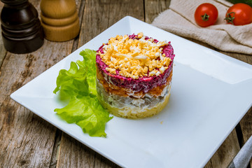 salad herring under fur coat