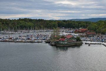 Fototapeta na wymiar Oslofjord during a summer day