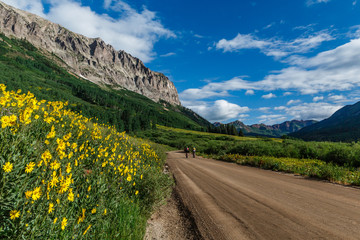 Fototapeta na wymiar Biking backroads of Colorado 