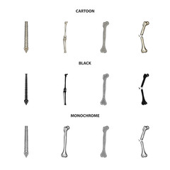 Isolated object of medicine and clinic icon. Collection of medicine and medical stock symbol for web.