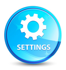 Settings splash natural blue round button