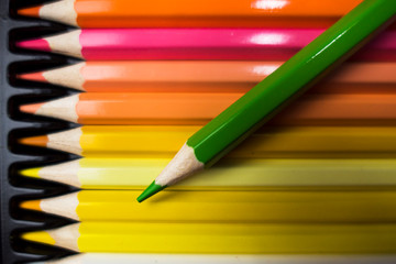 Obraz premium color pencils on white background