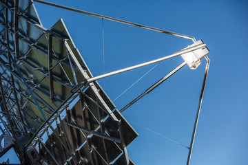 Solar panel displays at a solar energy farm facility in Victoria, Australia