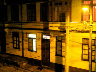 Street in Valparaiso. City of Chile. South America