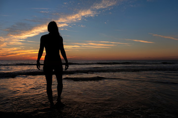 Fototapeta premium Enjoying Sunrise, St Simons Island, Georgia