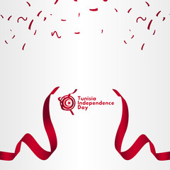 Tunisia Independence Day Vector Template Design Illustration