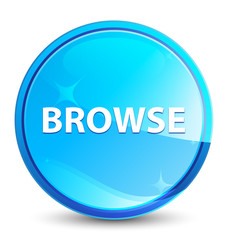 Browse splash natural blue round button