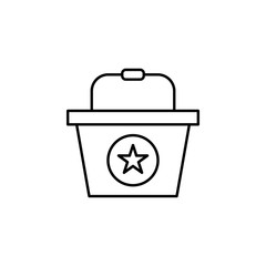 shopping basket, star, store icon. Element of marketing for mobile concept and web apps icon. Thin line icon for website design and development, app development. Premium icon