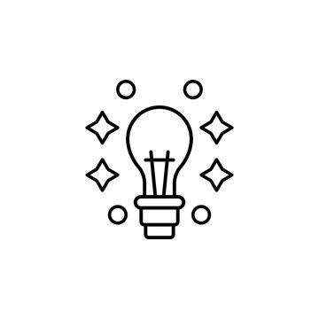 lightbulb, inspiration, electronics icon. Element of marketing for mobile concept and web apps icon. Thin line icon for website design and development, app development. Premium icon