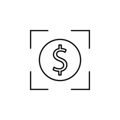 money, price, dollar icon. Element of marketing for mobile concept and web apps icon. Thin line icon for website design and development, app development. Premium icon