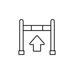 fence, limit, sport, arrow icon. Element of marketing for mobile concept and web apps icon. Thin line icon for website design and development, app development. Premium icon
