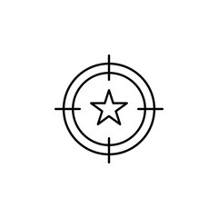 star, success, focus, goal icon. Element of marketing for mobile concept and web apps icon. Thin line icon for website design and development, app development. Premium icon