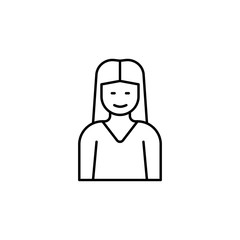 hostess, girl  icon. Element of motor sport for mobile concept and web apps icon. Thin line icon for website design and development
