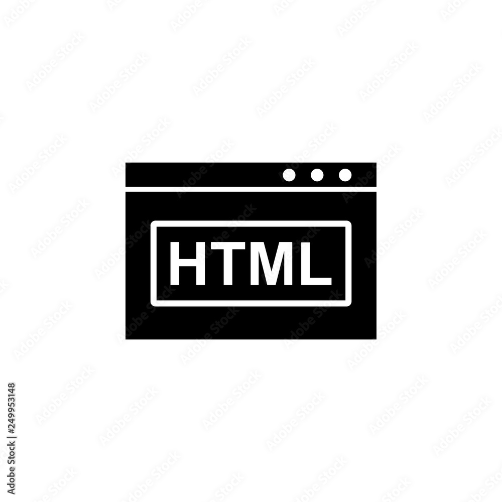 Poster web development, html icon. element of web development icon. premium quality graphic design icon. si