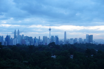 Kuala Lumpur city during morning sunrise