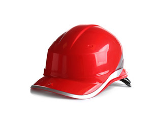 Fototapeta premium Hard hat on white background. Construction tools