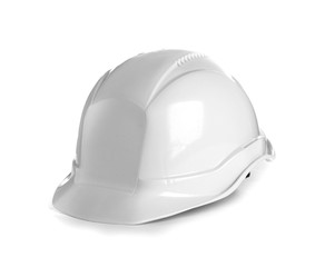 Hard hat on white background. Construction tools