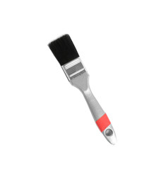 Painting brush on white background, top view. Construction tools