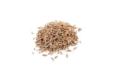 Cumin heap isolated on white background
