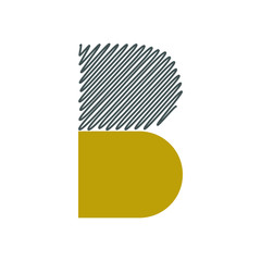 modern trendy B Letter unique Icon Design Logo