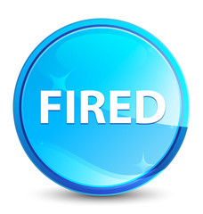 Fired splash natural blue round button
