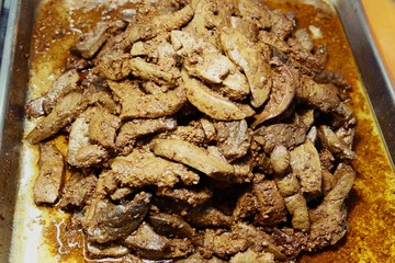 Fried Pork Liver with Salt Garlic and Pepper
