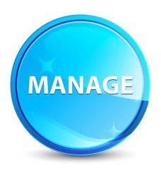 Manage splash natural blue round button