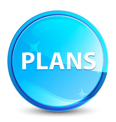 Plans splash natural blue round button