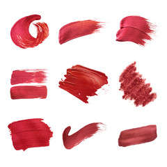 Red brush strokes collection