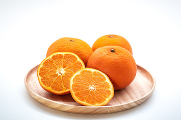 Fresh orange,isolated on a white background