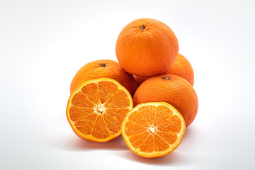 Fresh orange,isolated on a white background