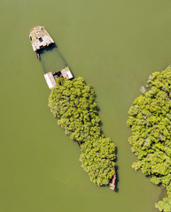 shipwreck of the SS Ayrfield on the Parramatta river Sydney, Australia.