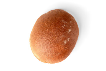 Rye bread isolated on white background.