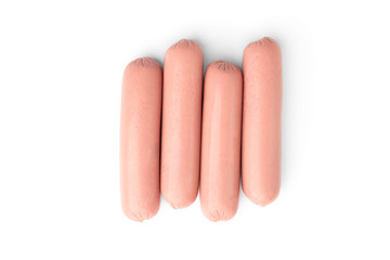 Sausage isolated on white background.