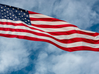 American Flag on a Cloudy Day