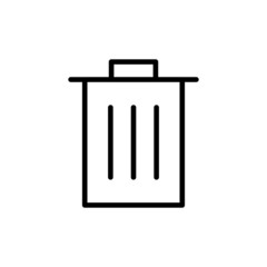 Trash bin icon, delete symbol