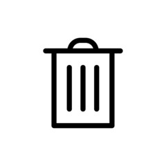 Trash bin icon, delete symbol