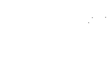 three isolated birds on white background fly across frame.