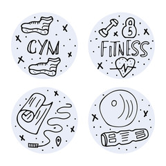 Sport activities symbols. Vector illustration.