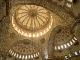 Fototapeta na wymiar Sights of Istanbul. Historic Buildings, Blue Mosque