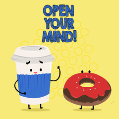 Text sign showing Open Your Mind. Conceptual photo Be openminded Accept new different things ideas situations