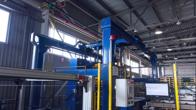timelapse automated production line in factory workshop