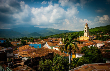 Panoramic view of Trinidad city seen from the the City Museum tower