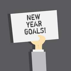 Handwriting text New Year Goals. Concept meaning Resolutions for 365 days coming soon Motivation to change