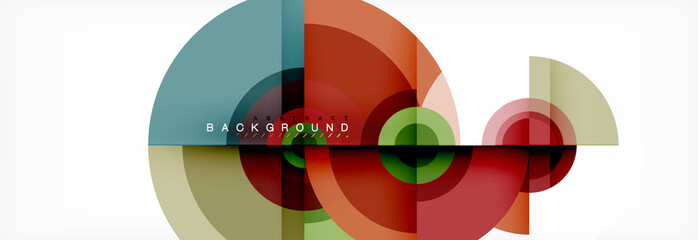 Circle geometric composition abstract background design, cover, template, brochure, flyer.